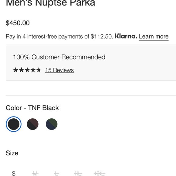 NWT - North Face Nuptse Parka - XL Black Mens - Picture 5 of 8